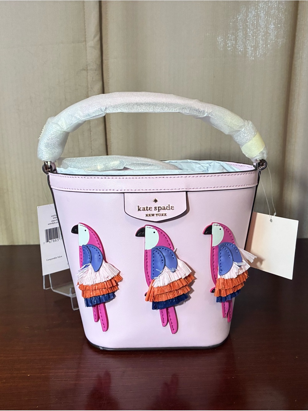 Kate Spade Pippa Flock Party Bucket Shoulder Bag NWT - Picture 1 of 4